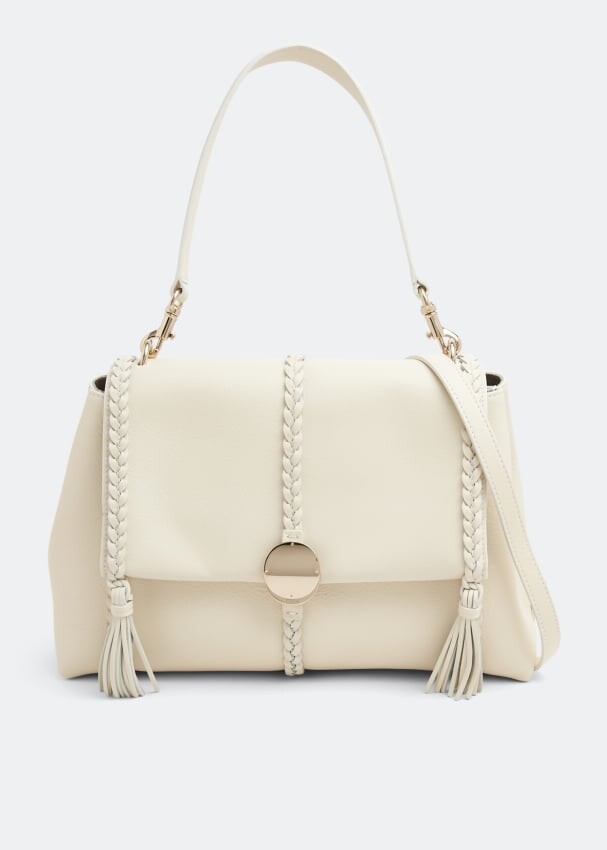 

Сумка CHLOÉ Penelope medium soft shoulder bag, белый