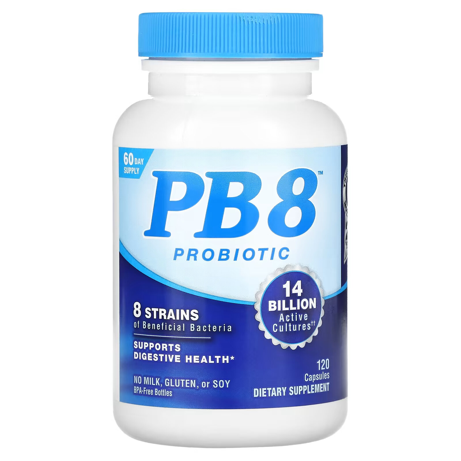 Nutrition Now, PB 8, пробиотик, 14 млрд, 120 капсул nutrition now pb 8 пробиотик 14 млрд 60 капсул