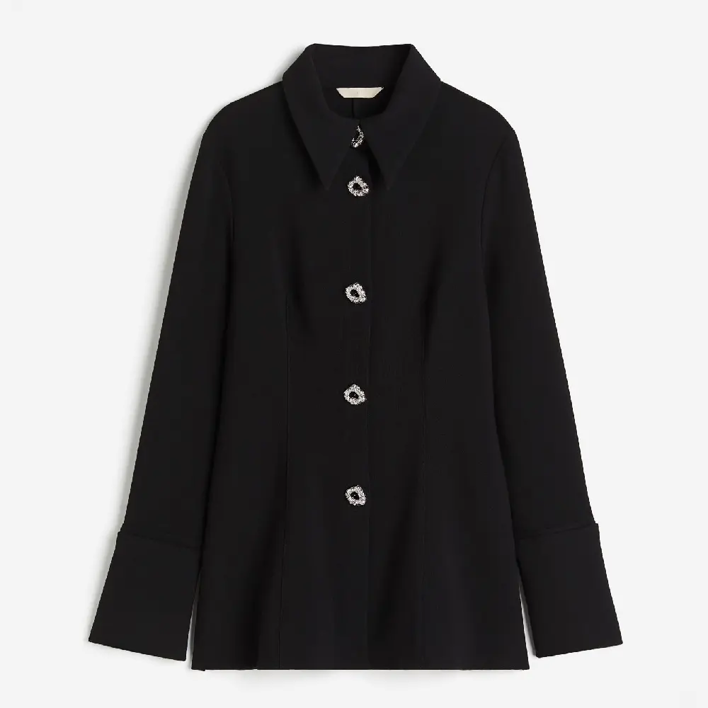 

Рубашка H&M Button-detail, черный