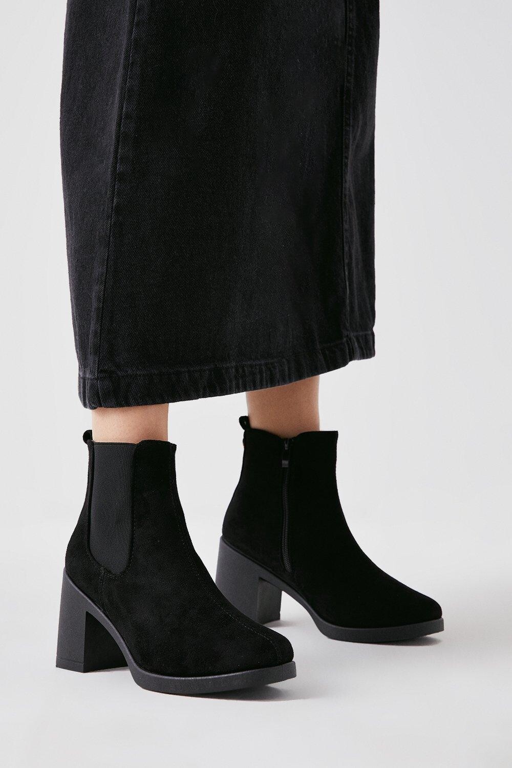

Повседневные ботинки челси Alo на каблуке Dorothy Perkins, черный