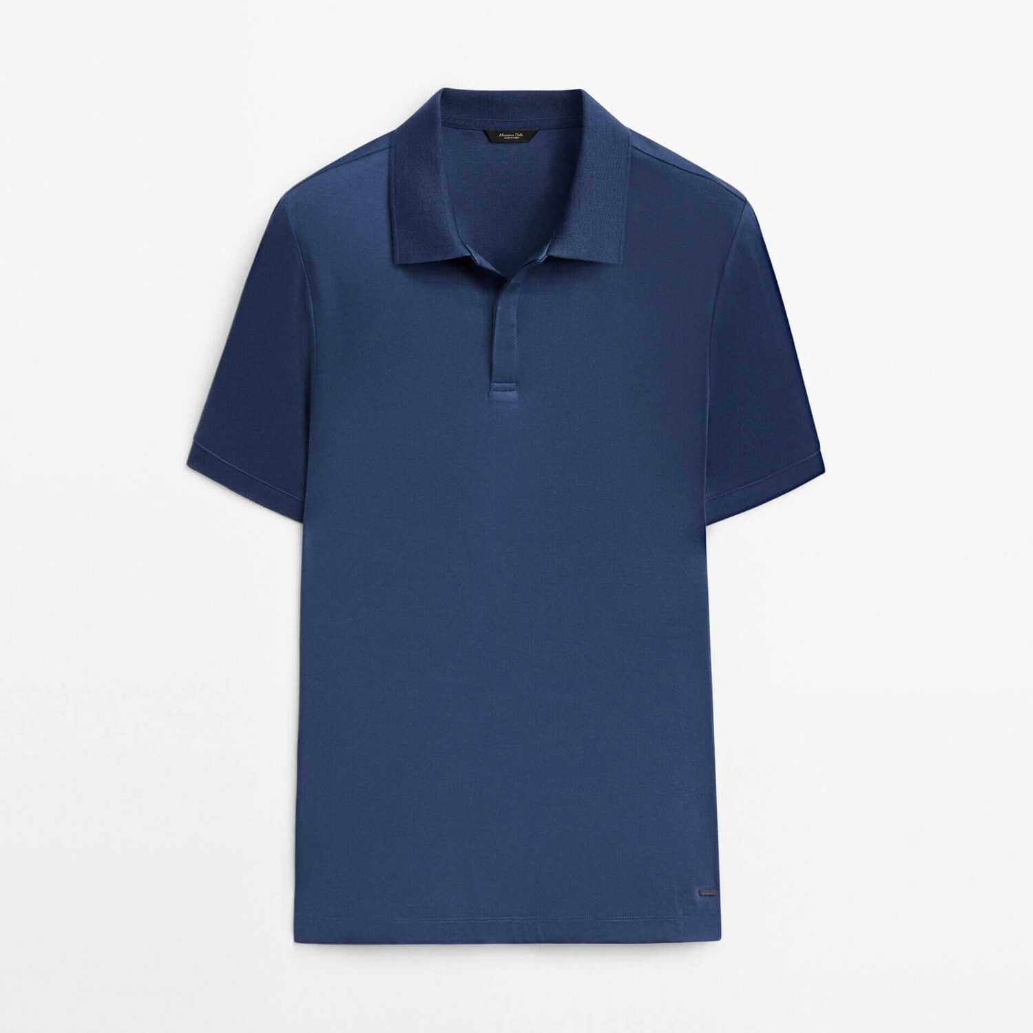 

Рубашка-поло Massimo Dutti Mercerised Cotton Blend, светло-синий