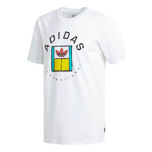 

Футболка Adidas originals Funny Logo Printing Sports Short Sleeve White, Белый
