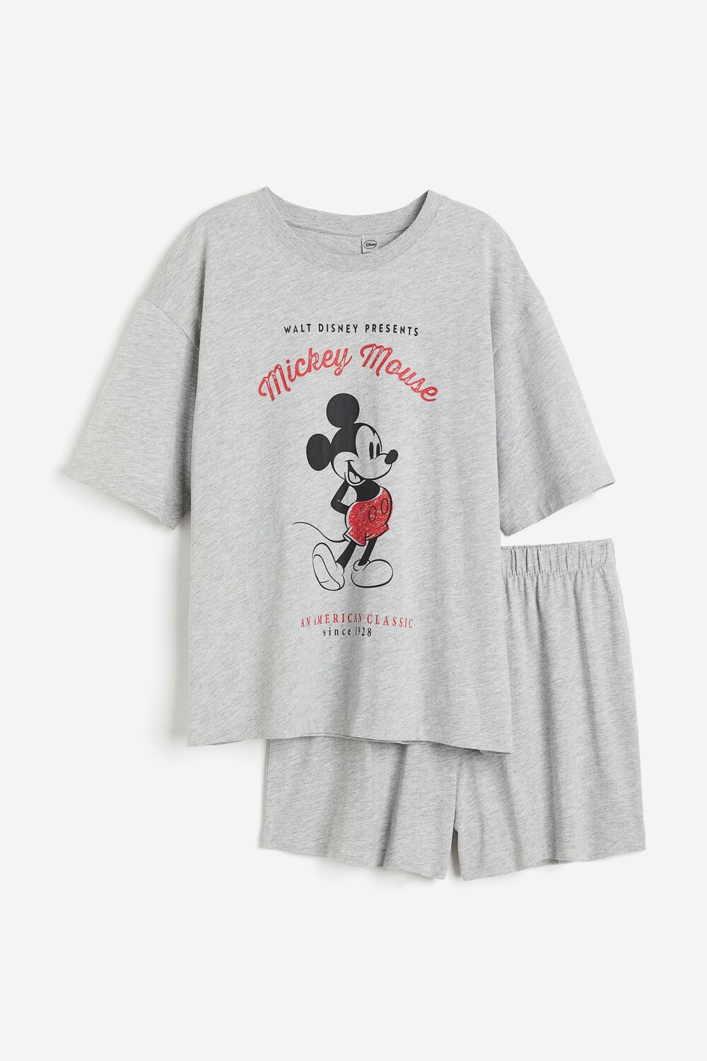 

Пижамный комплект H&M Mickey Mouse Cotton Jersey, 2 предмета, серый