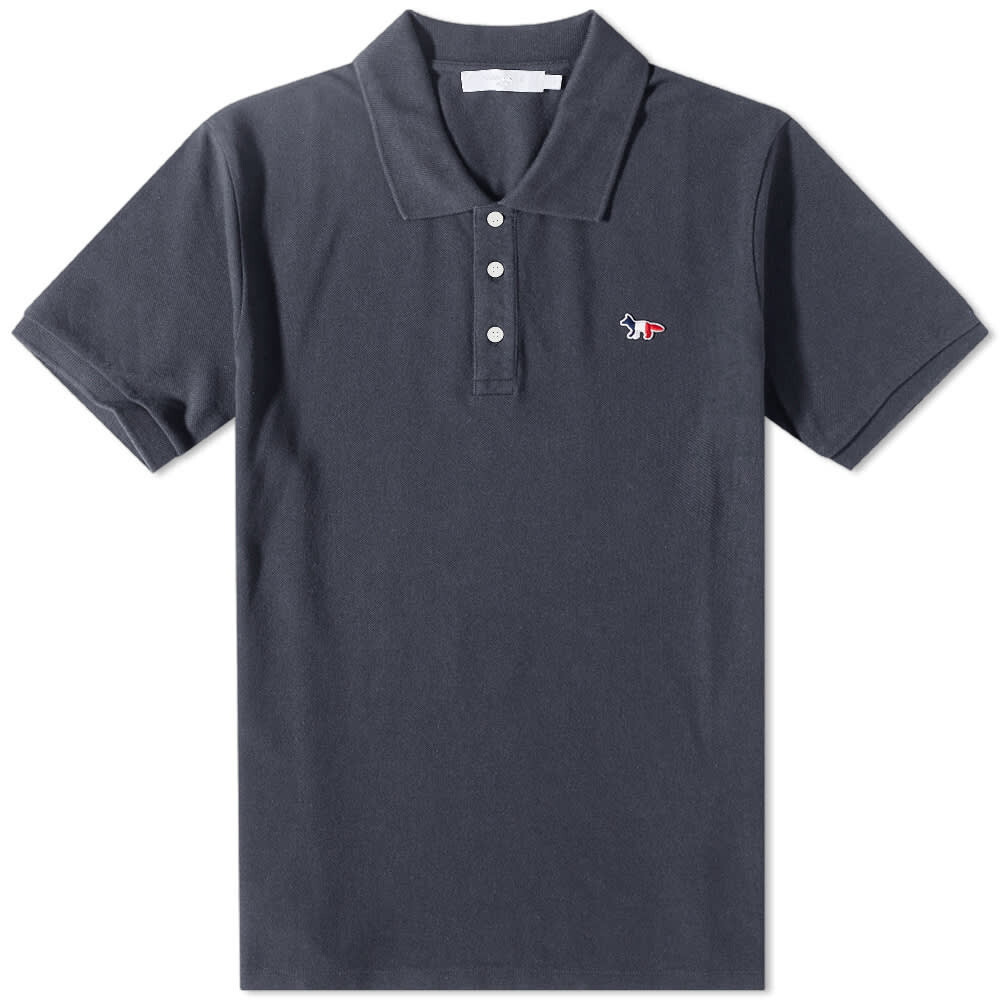 

Футболка Maison Kitsune Tricolour Fox Polo, Серый