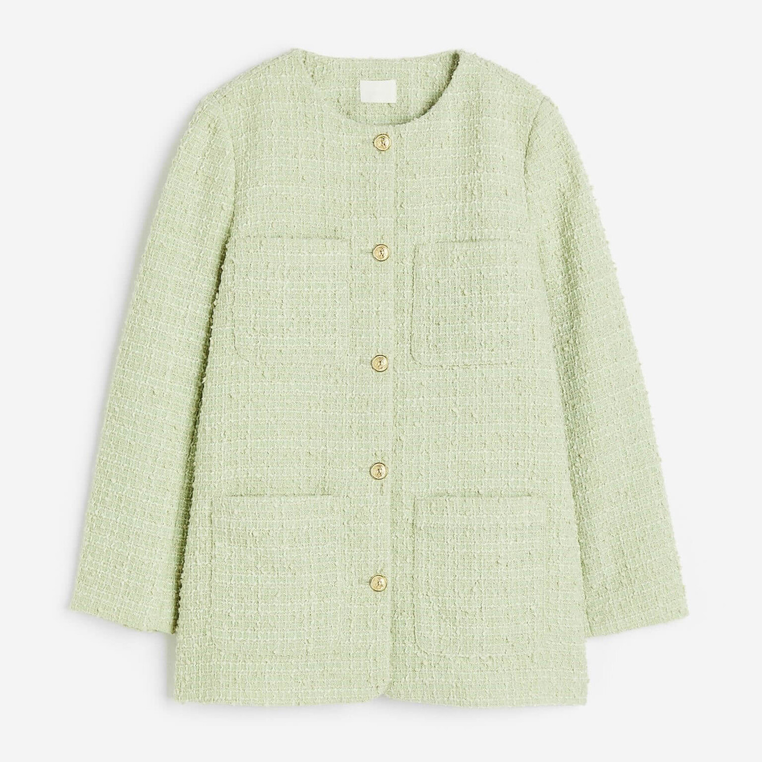

Жакет H&M Boucle, фисташковый