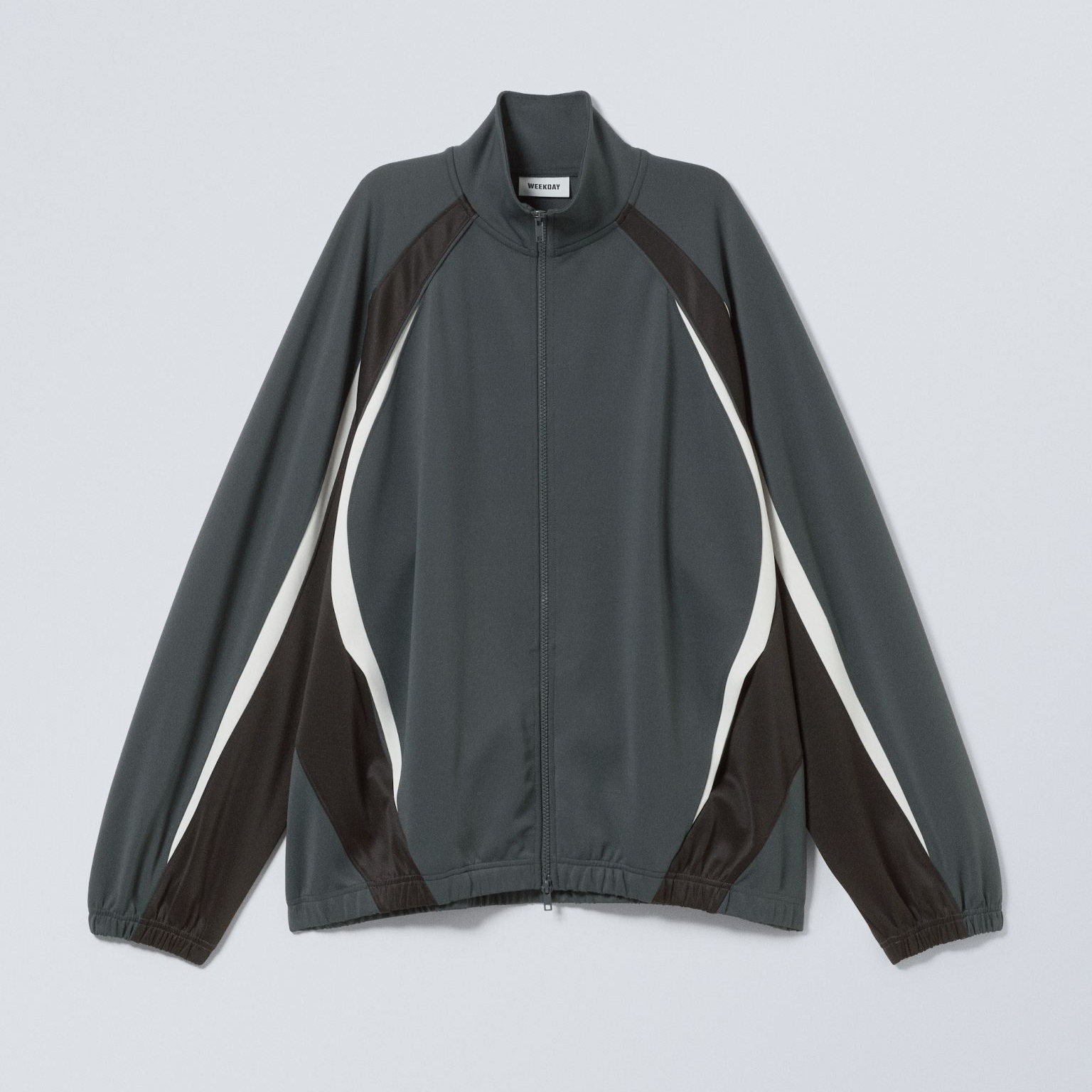 Куртка Weekday Amy Training With Color Blocking, темно-серый цена и фото