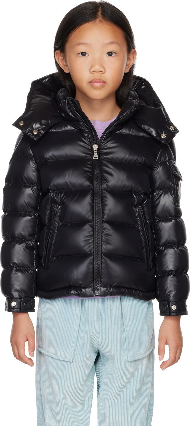 

Детская черная пуховая куртка Maya Moncler Enfant