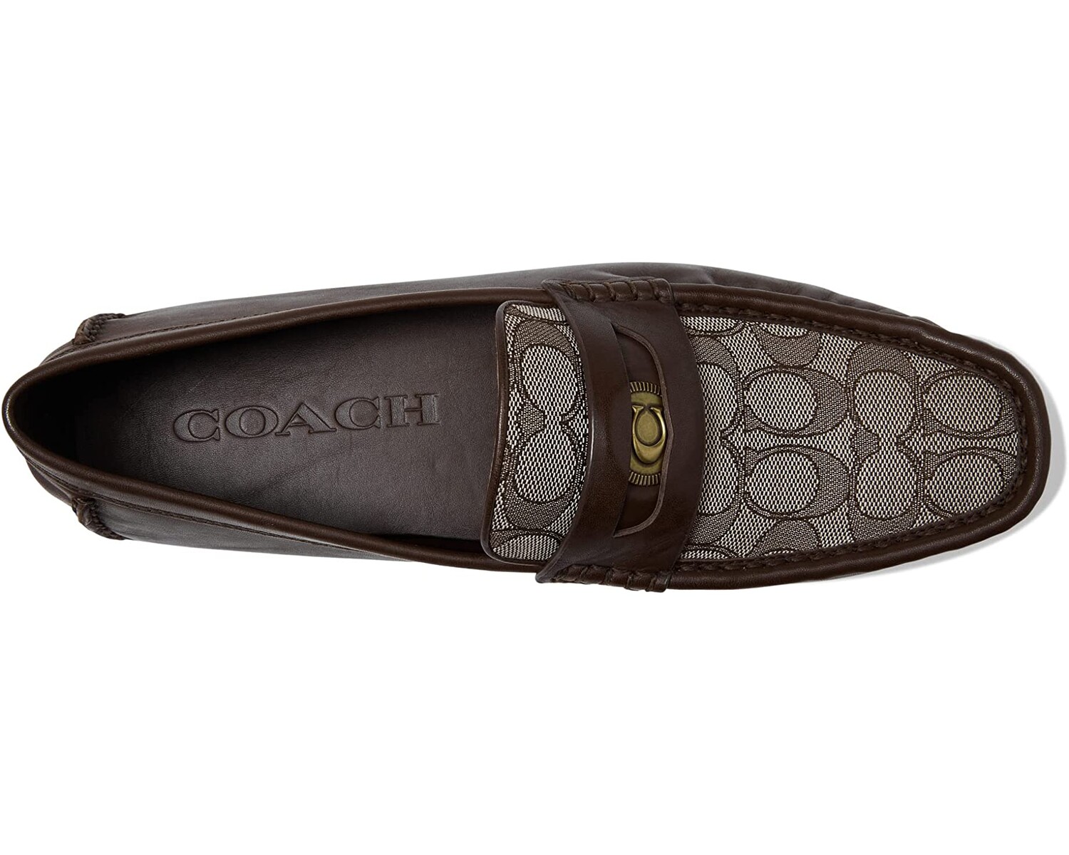 

Лоферы Coin Signature Leather Driver COACH, клен