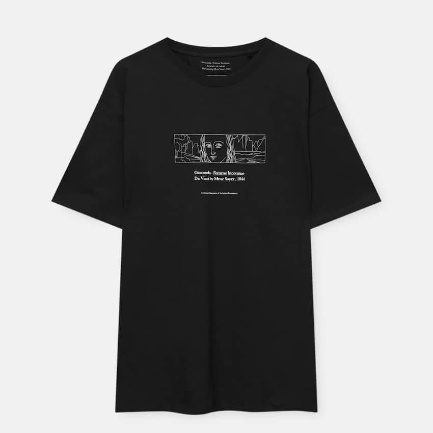 

Футболка Pull&Bear Mona Lisa, черный