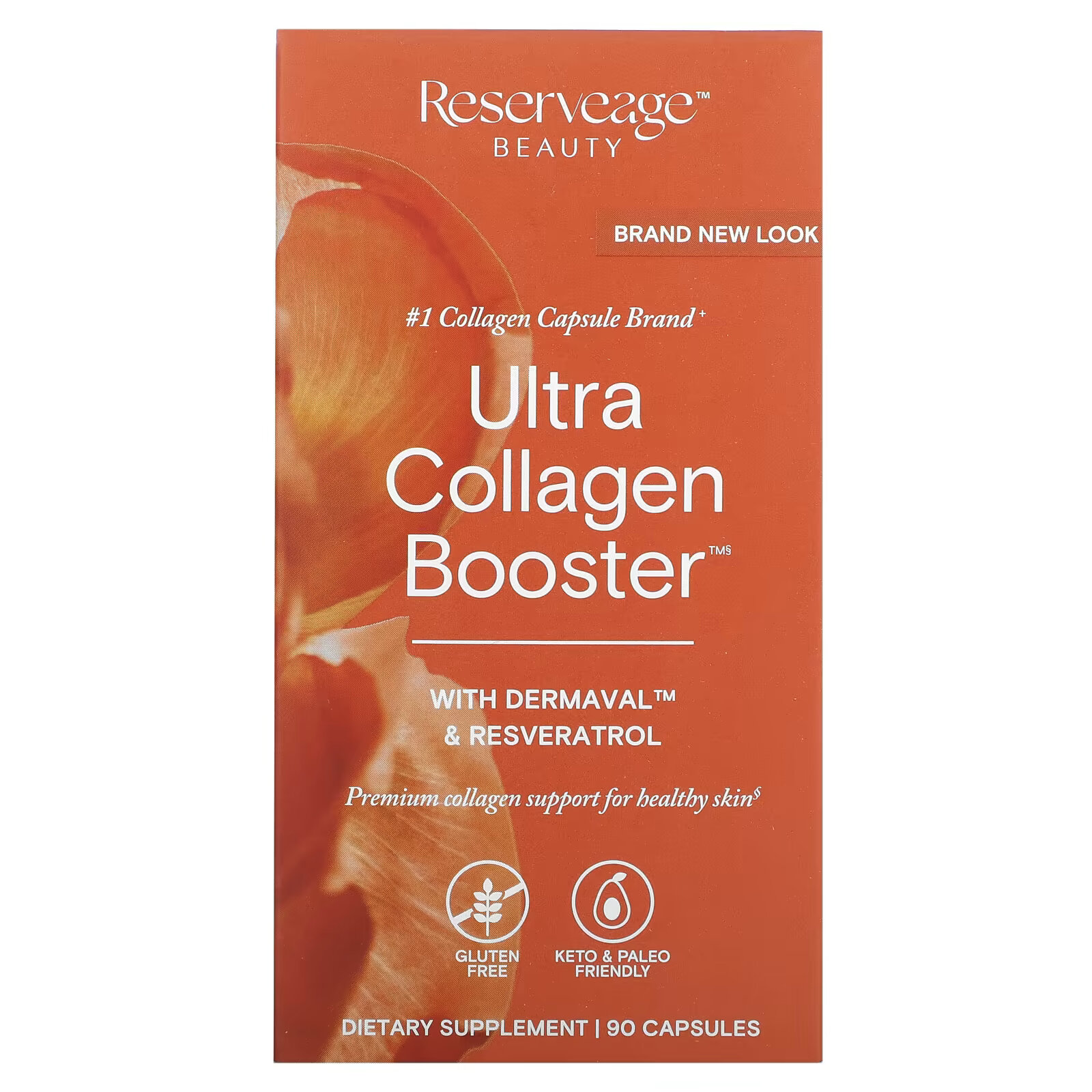 ReserveAge Nutrition, Ultra Collagen Booster, 90 капсул reserveage nutrition collagen booster с гиалуроновой кислотой и ресвератролом 60 капсул