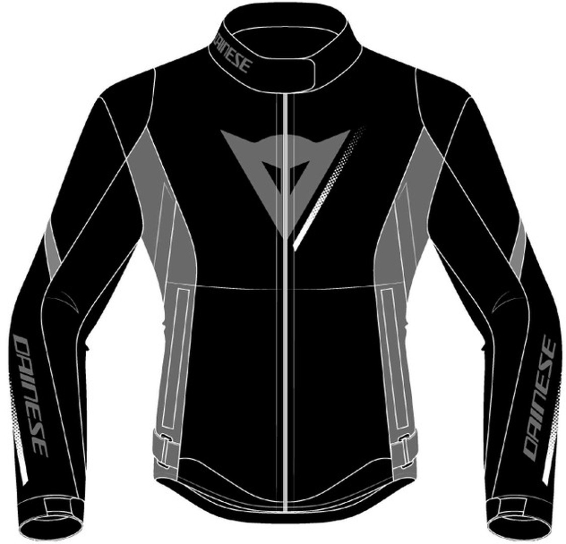 Куртка Dainese Veloce D-Dry мотоциклетная текстильная, черный/серый/белый - фото