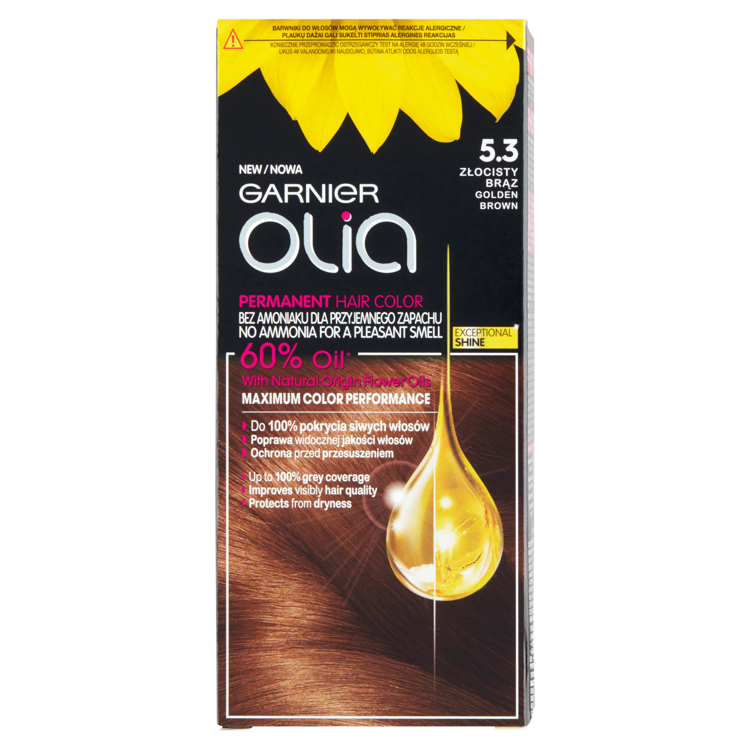 

Garnier Olia краска для волос 5.3 золотисто-русый, 1 упаковка