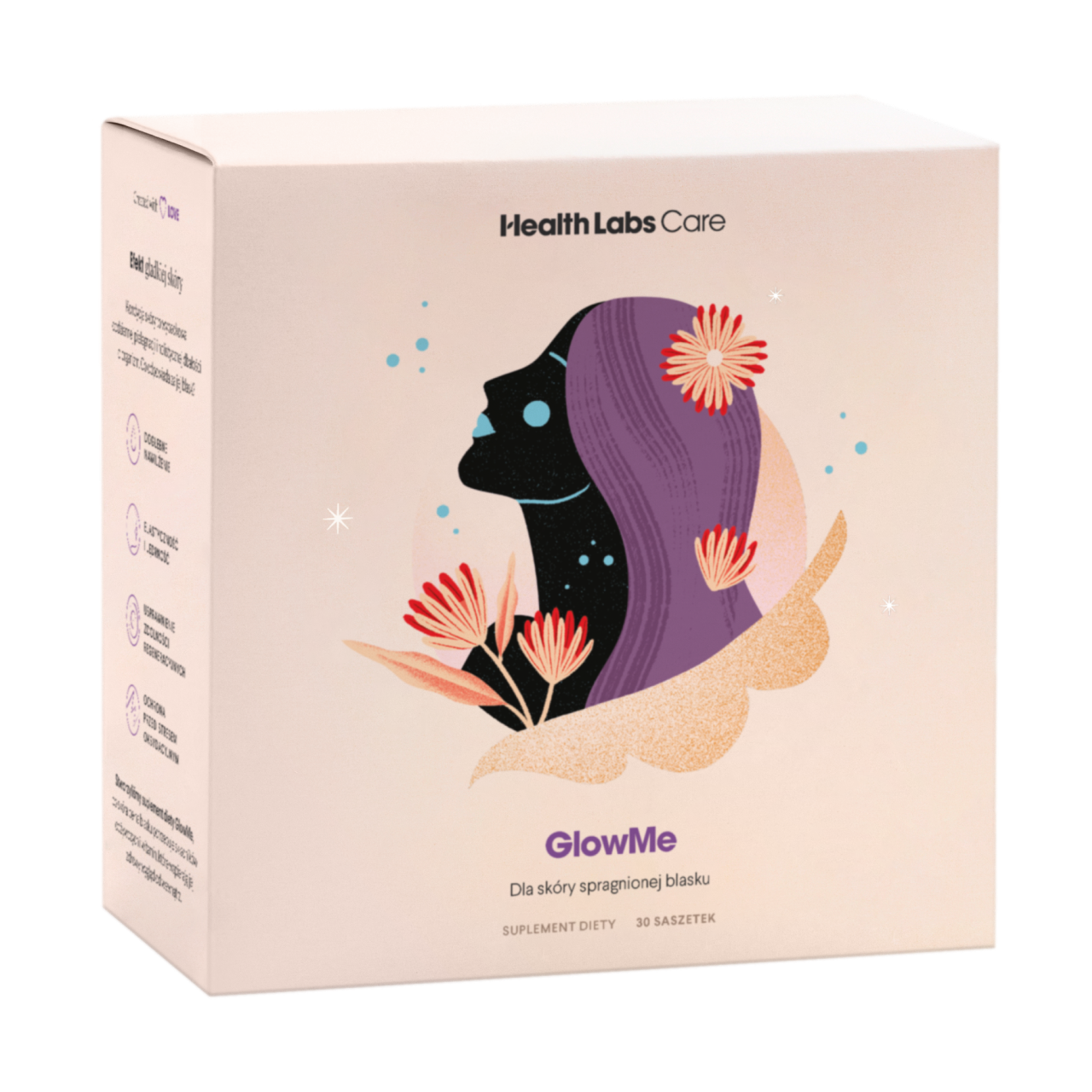 цена Health Labs Care GlowMe пищевая добавка для кожи, жаждущей сияния, 30 саше/1 упаковка