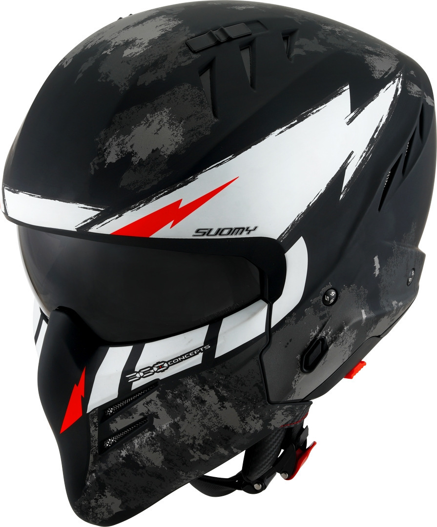 Suomy Armor Hi Volt Реактивный шлем, черный/белый
