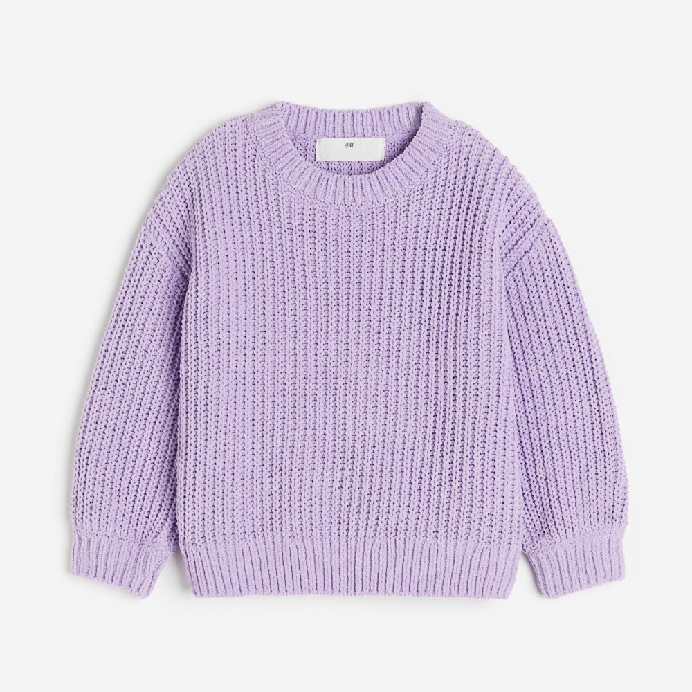 

Свитер H&M Kids Knit Chenille, сиреневый