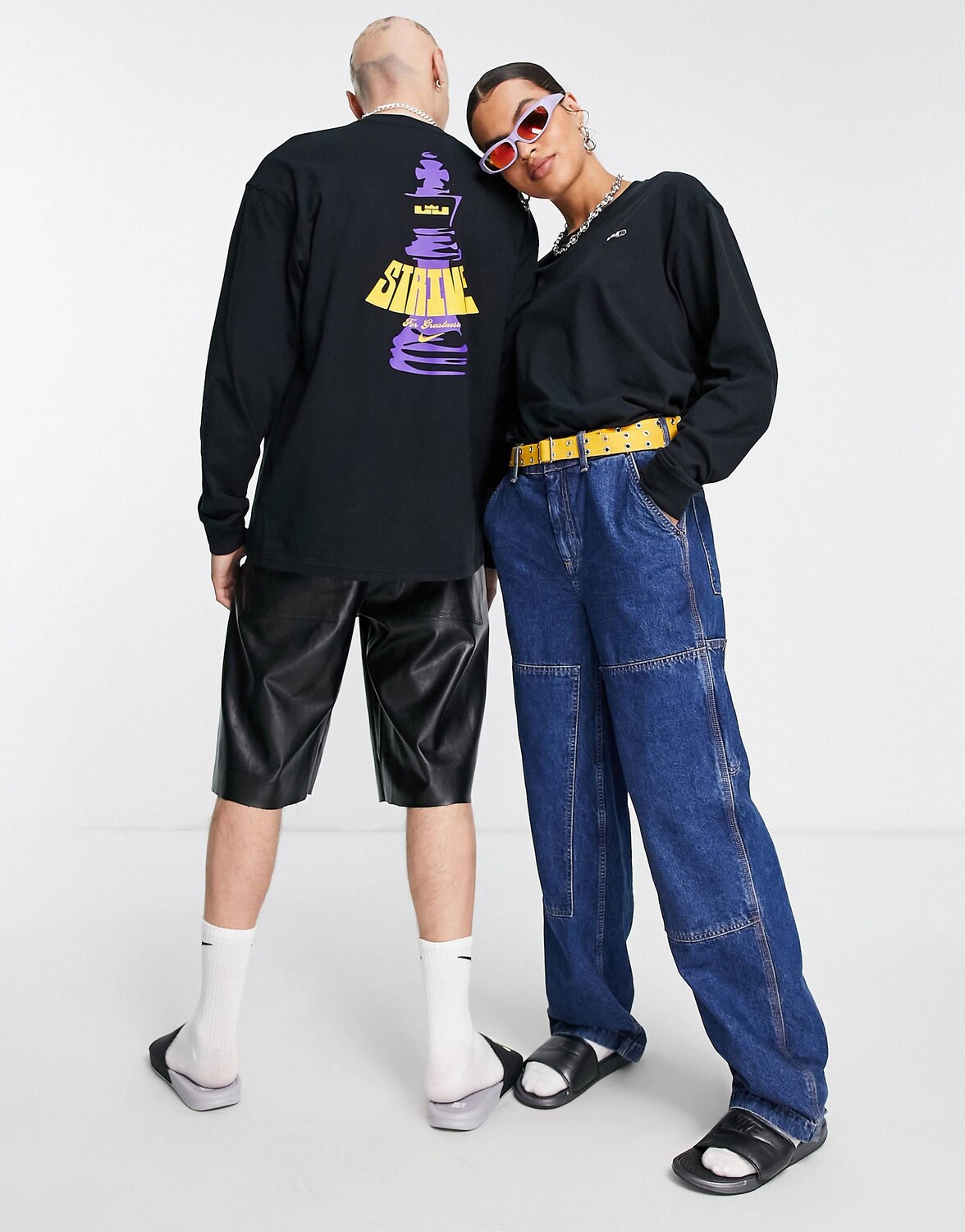 

Черная футболка унисекс с длинным рукавом Nike Basketball Lebron James Dri-FIT Max90