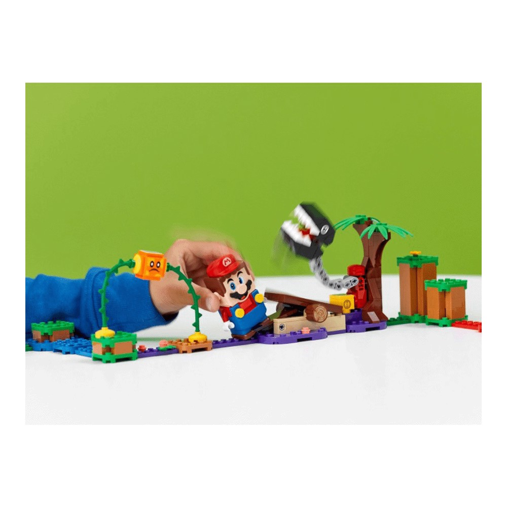 Конструктор LEGO Super Mario 71381 Дополнительный набор Кусалкин на цепи - встреча в джунглях