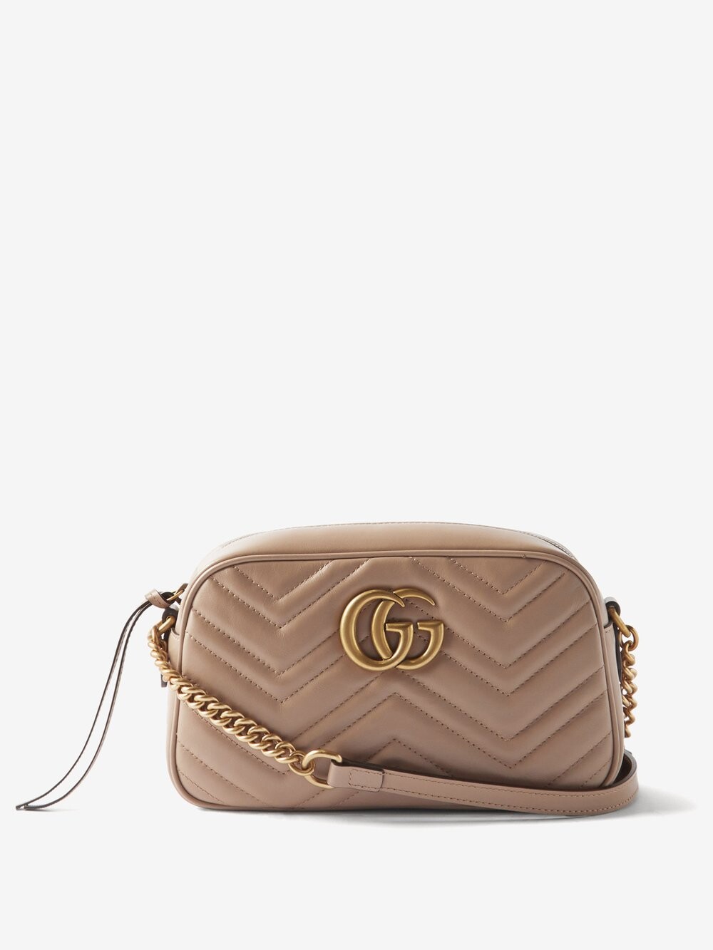 

Маленькая стеганая кожаная сумка через плечо gg marmont Gucci, розовый