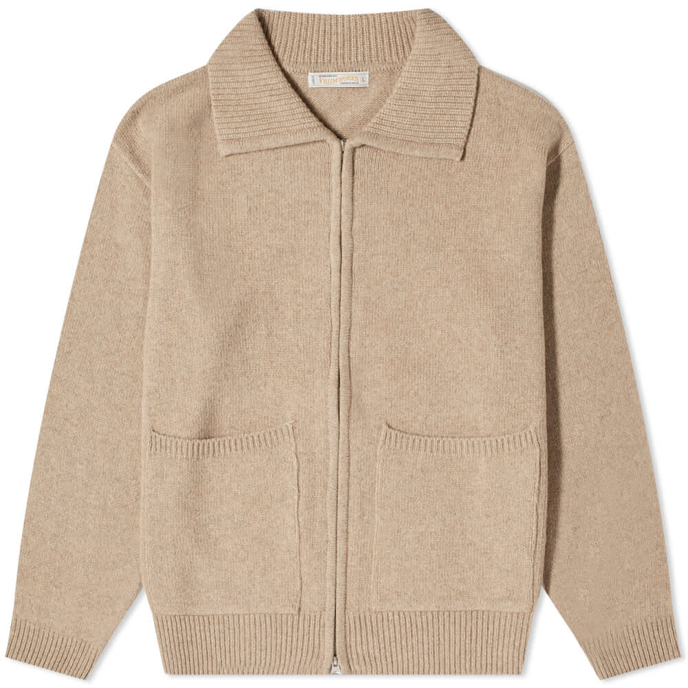 

Джемпер FrizmWORKS Wool Collar Zip Up Knit Cardigan, Серый