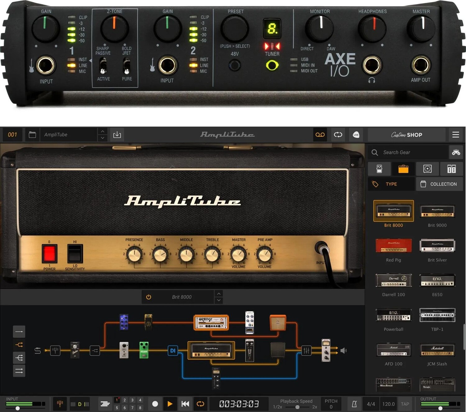 

IK Multimedia Axe I/O + комплект AmpliTube 5 Max + TONEX MAX