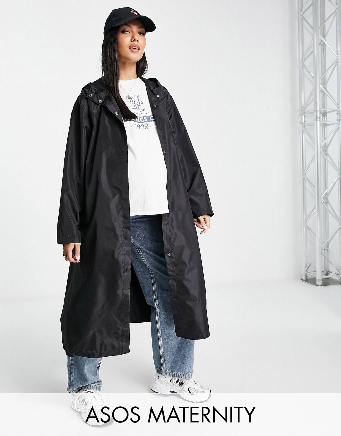 

Черная непромокаемая парка оверсайз ASOS DESIGN Maternity