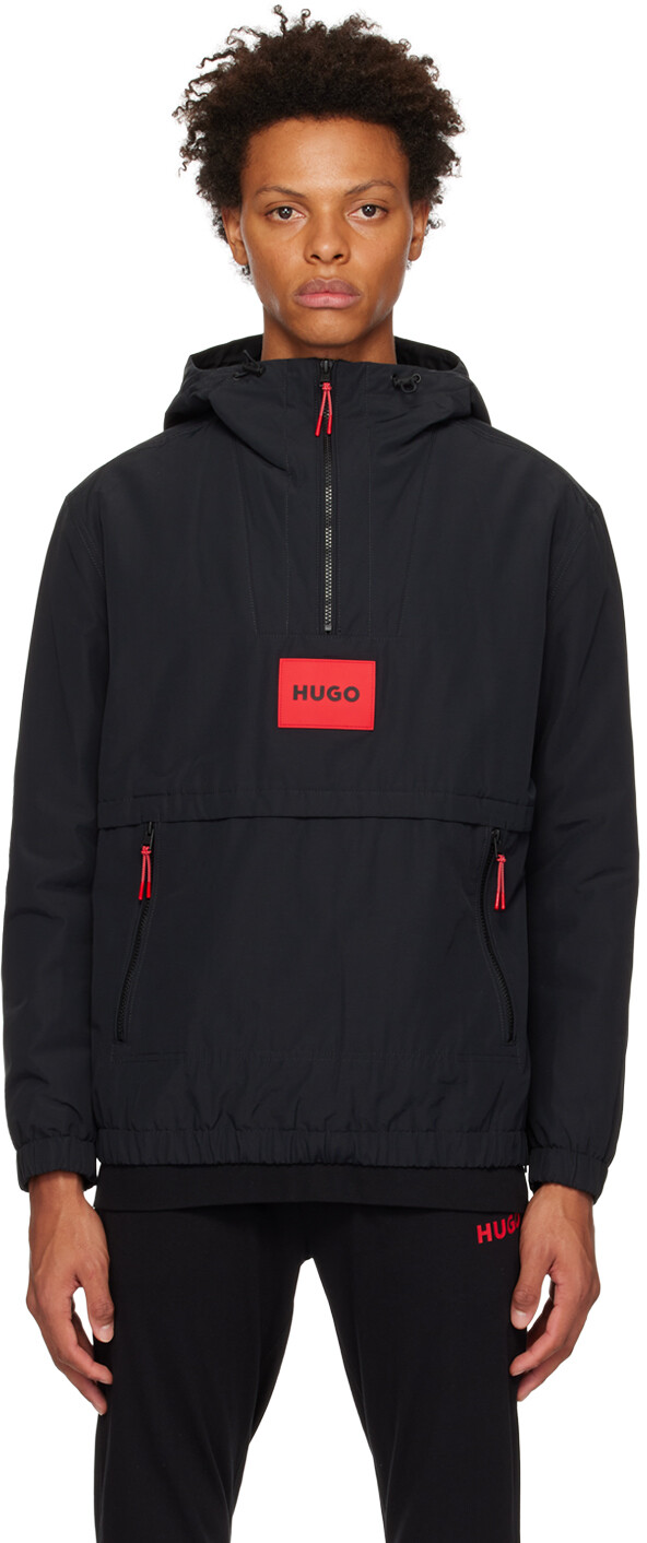 

Черная куртка с нашивками Hugo, Черный