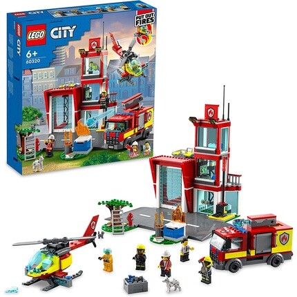 

Конструктор Lego 60320 City пожарная станция с вертолетом и машиной