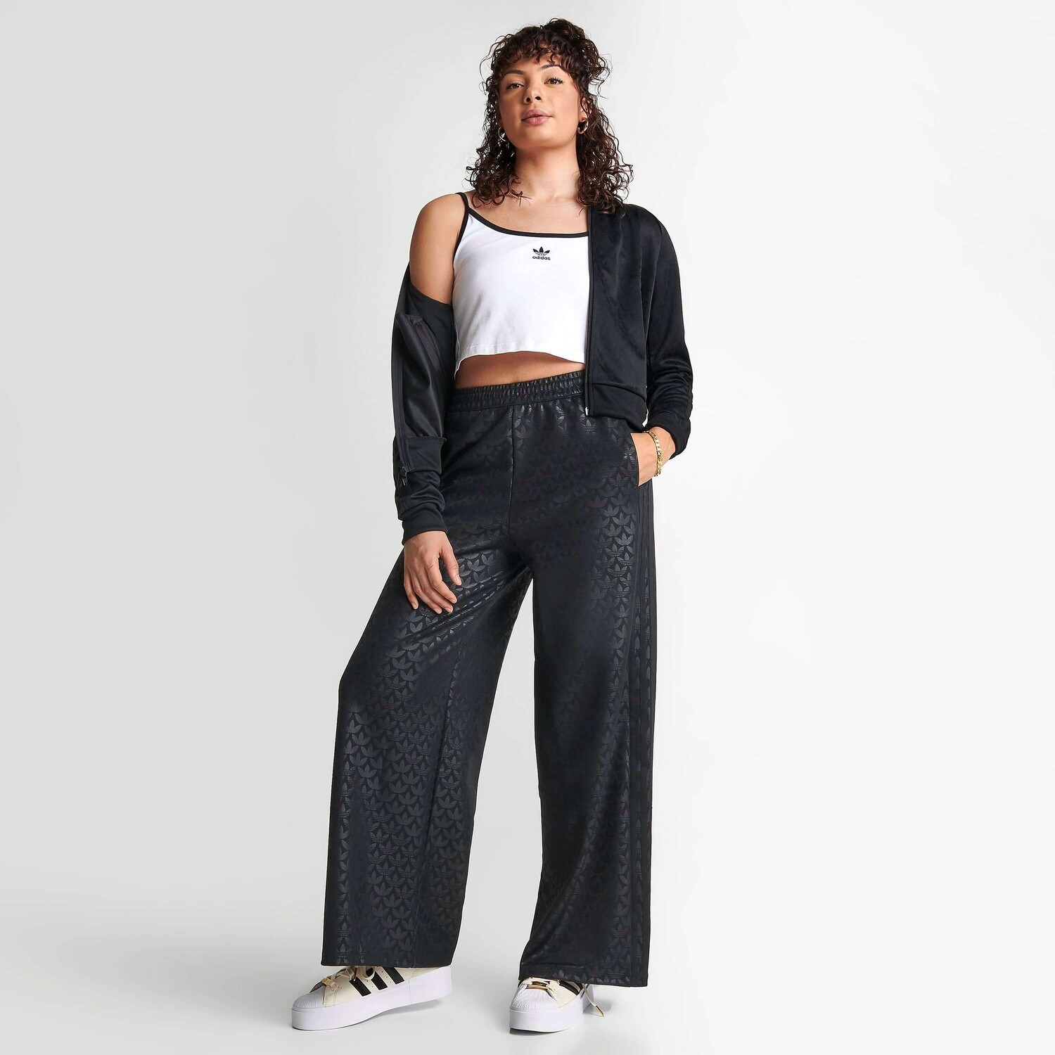 

Женские спортивные брюки Adidas Originals Superstar, черный (Размер L)