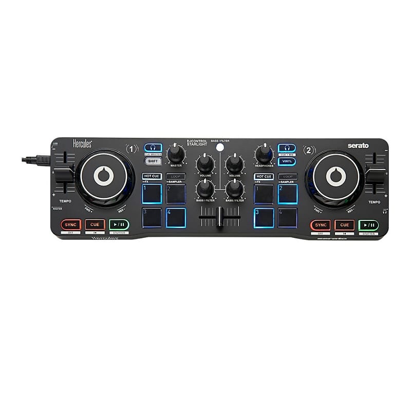 Компактный контроллер Hercules DJ Control Starlight с Serato DJ Lite Hercules DJ Control Starlight Compact Controller with Serato DJ Lite
