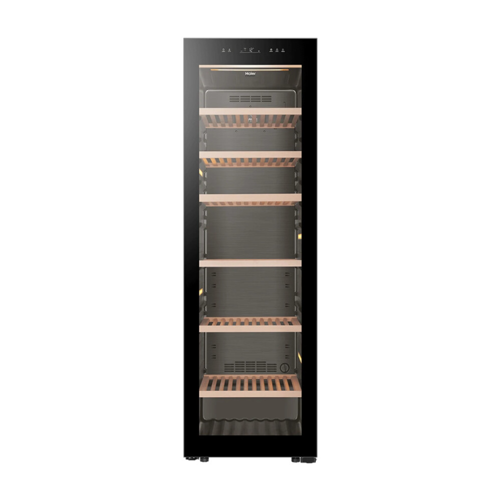 Винный шкаф Haier JC-450WGHU1, 225 бутылок, черный