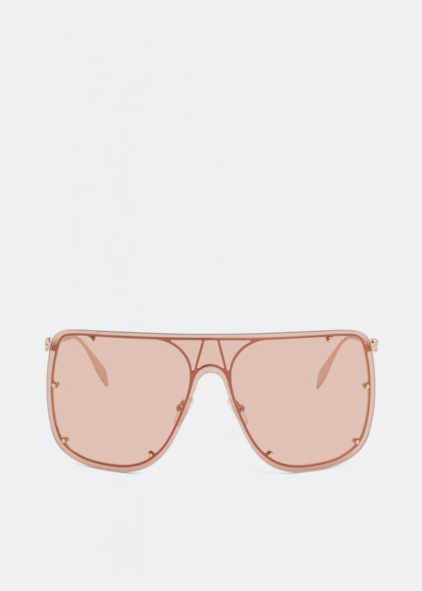 

Солнечные очки ALEXANDER MCQUEEN Skull mask sunglasses, коричневый