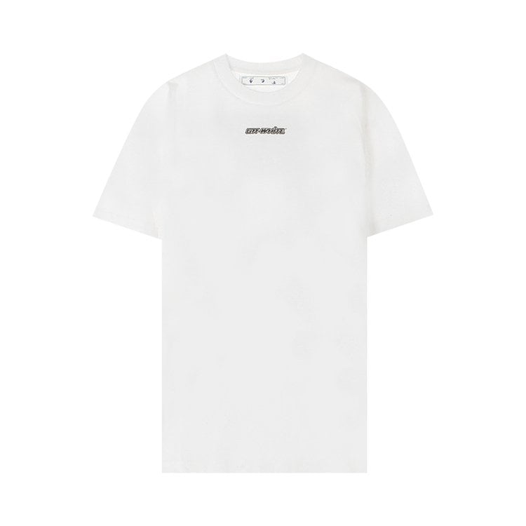 Футболка Off-White Marker Short-Sleeve Over Tee 'White/Blue', белый - фото