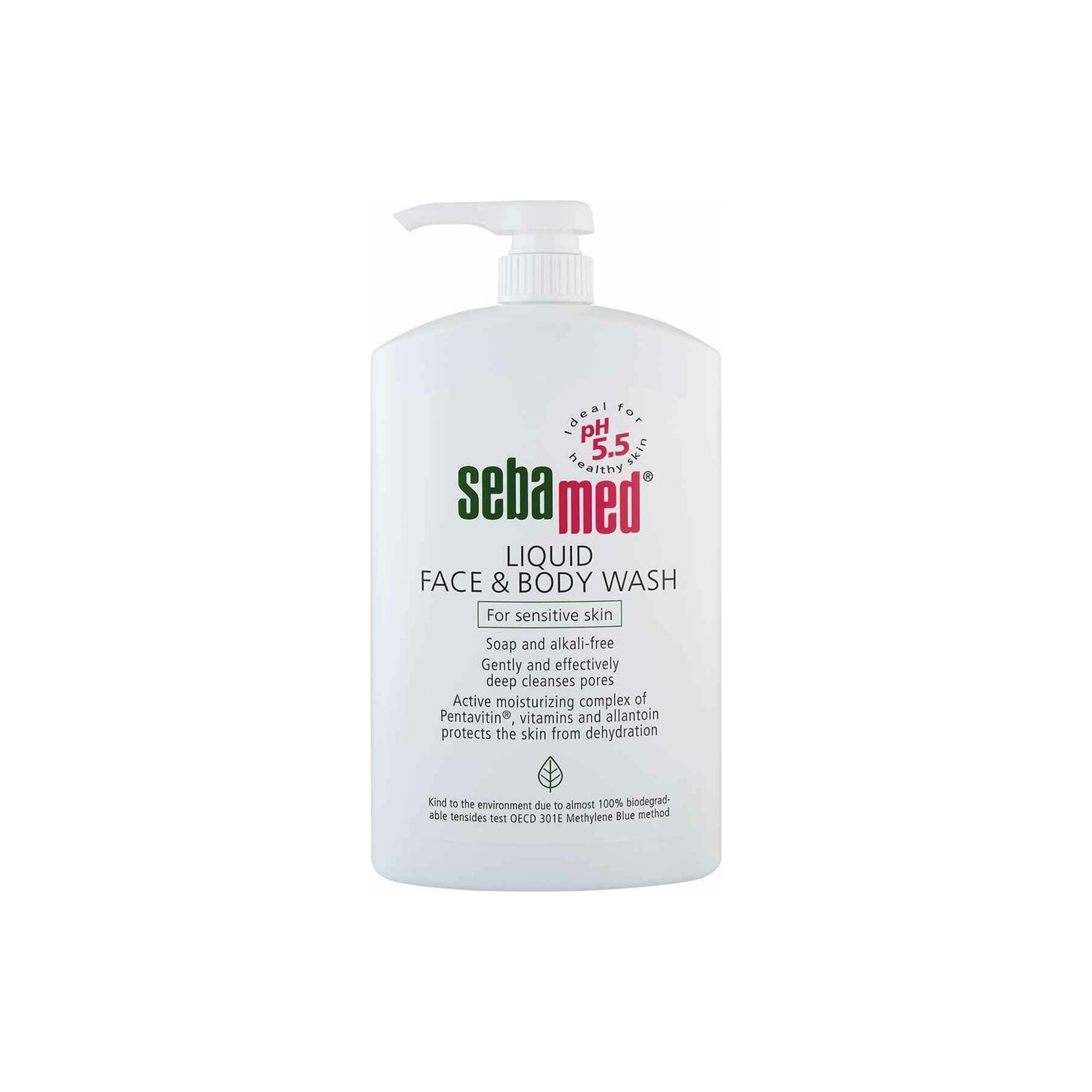 Очищающее средство Sebamed Liquid для лица и тела, 1000 мл alba botanica acne dote средство от акне глубокое очищение пор не содержит масла 177 мл 6 жидких унций