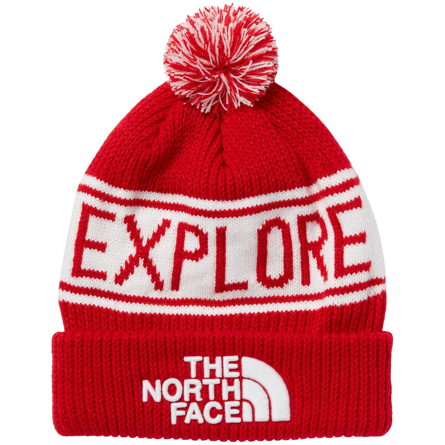 

Шапка - Бини The North Face Retro TNF Pom, красный