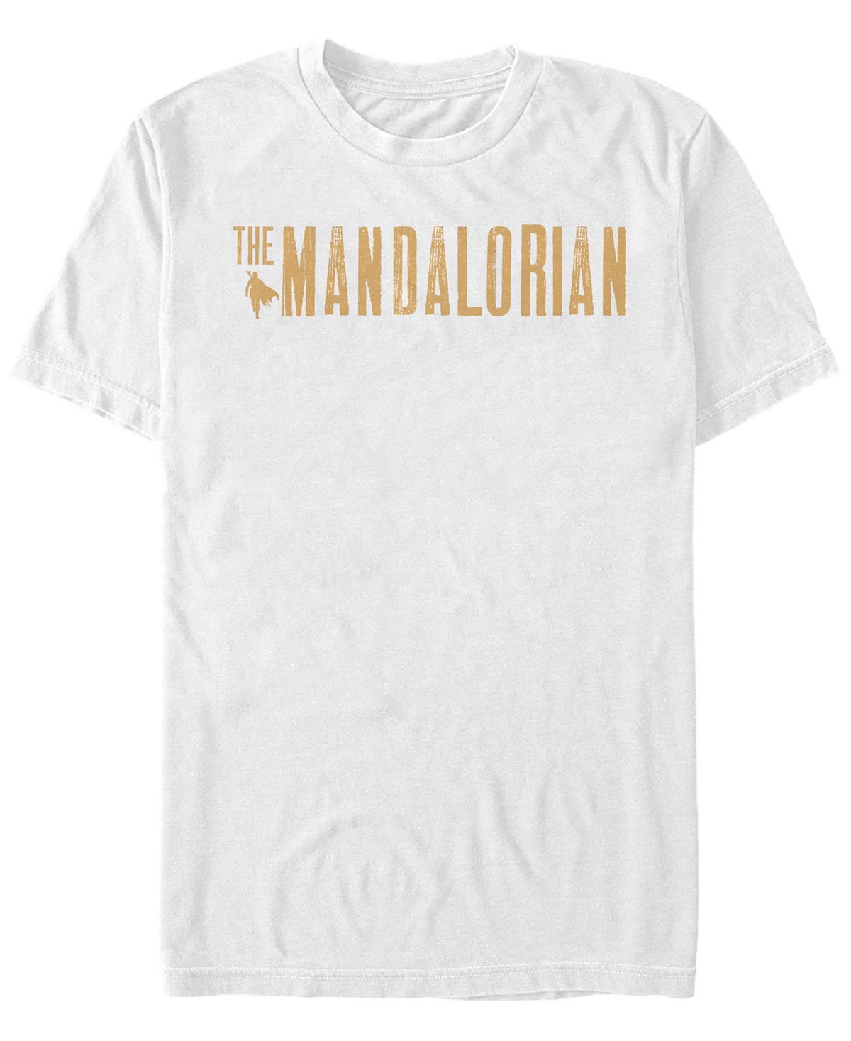 Мужская футболка с коротким рукавом с простым логотипом star wars the mandalorian Fifth Sun, белый фото