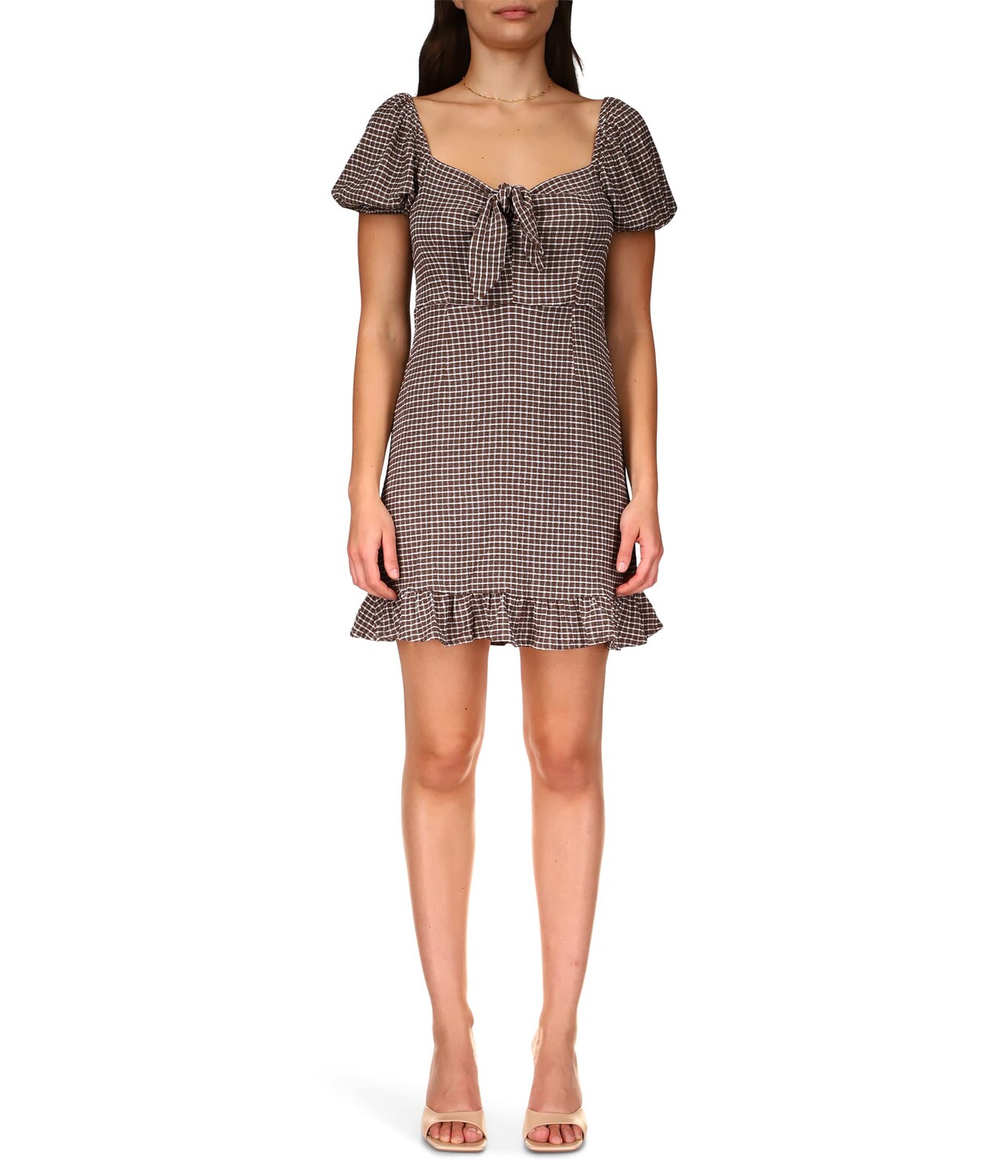

Платье Sanctuary, East To West Gingham Mini Dress