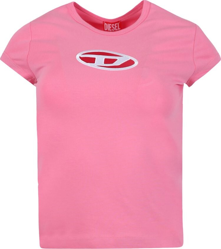 Diesel T Angie Cut Out Logo T Shirt Rose CDEK.Shopping