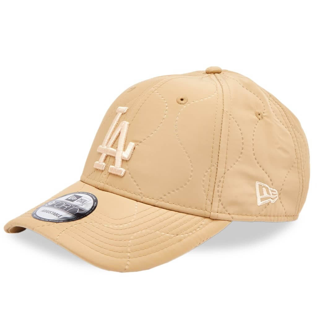 Кепка New Era LA Dodgers Quilted 9Forty Adjustable, бежевый кепка с логотипом модели 9forty new era фиолетовый