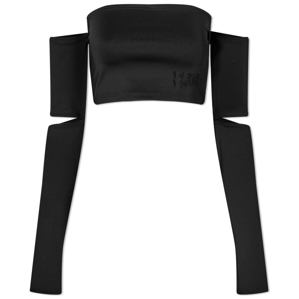 

Футболка MM6 Maison Margiela Cut Out Crop Top