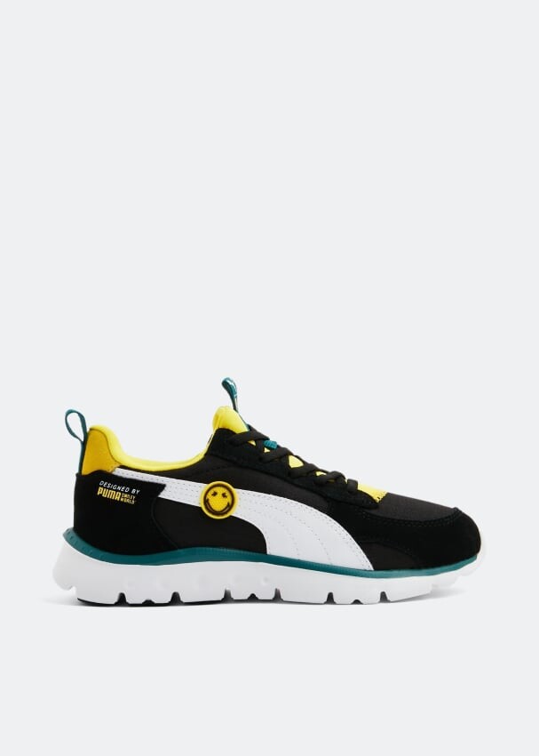 

Детские кроссовки Puma x Smileyworld WR Flex, черно-желтый
