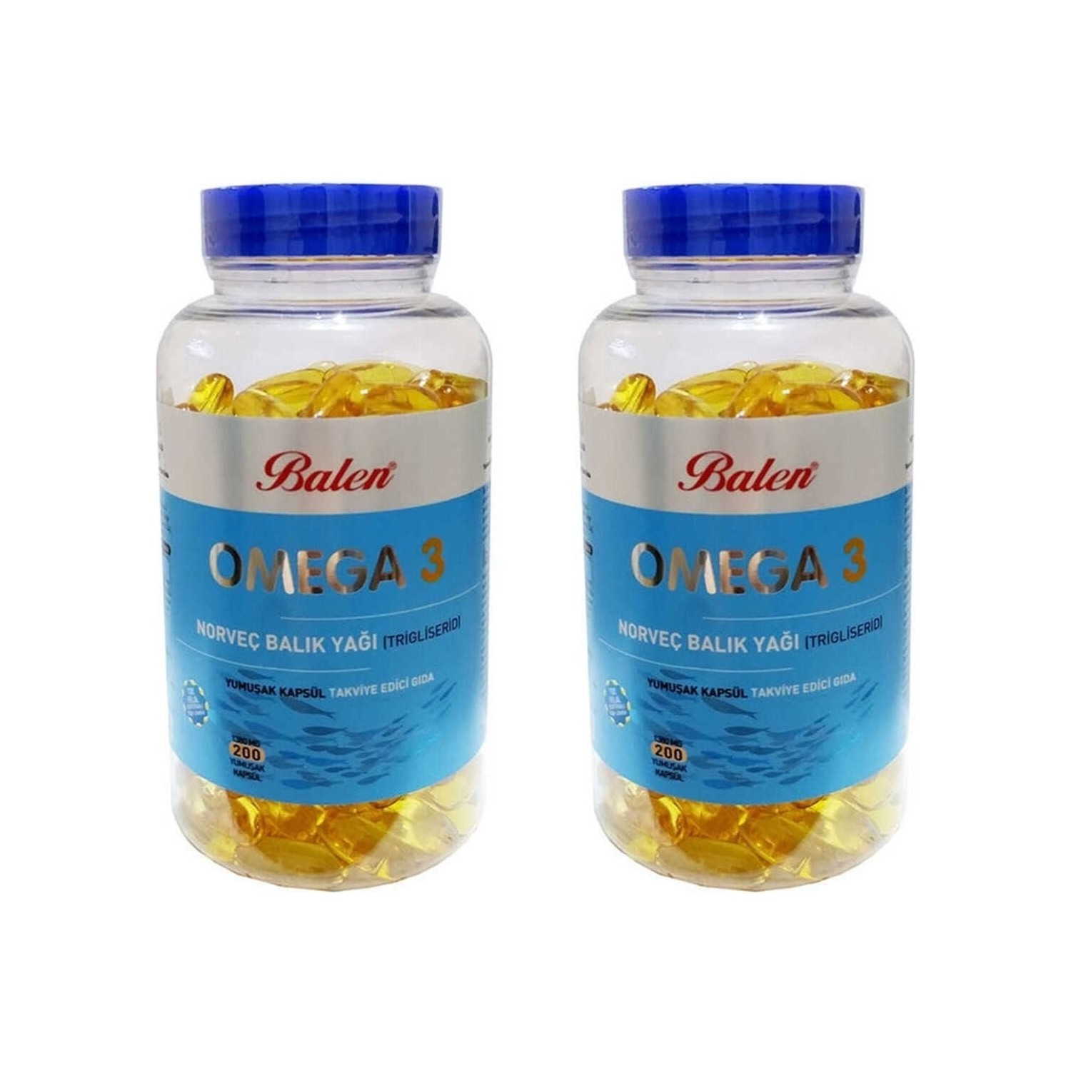 цена Норвежский рыбий жир Balen Omega-3 (триглицерид) 1380 мг, 2 упаковки по 200 капсул