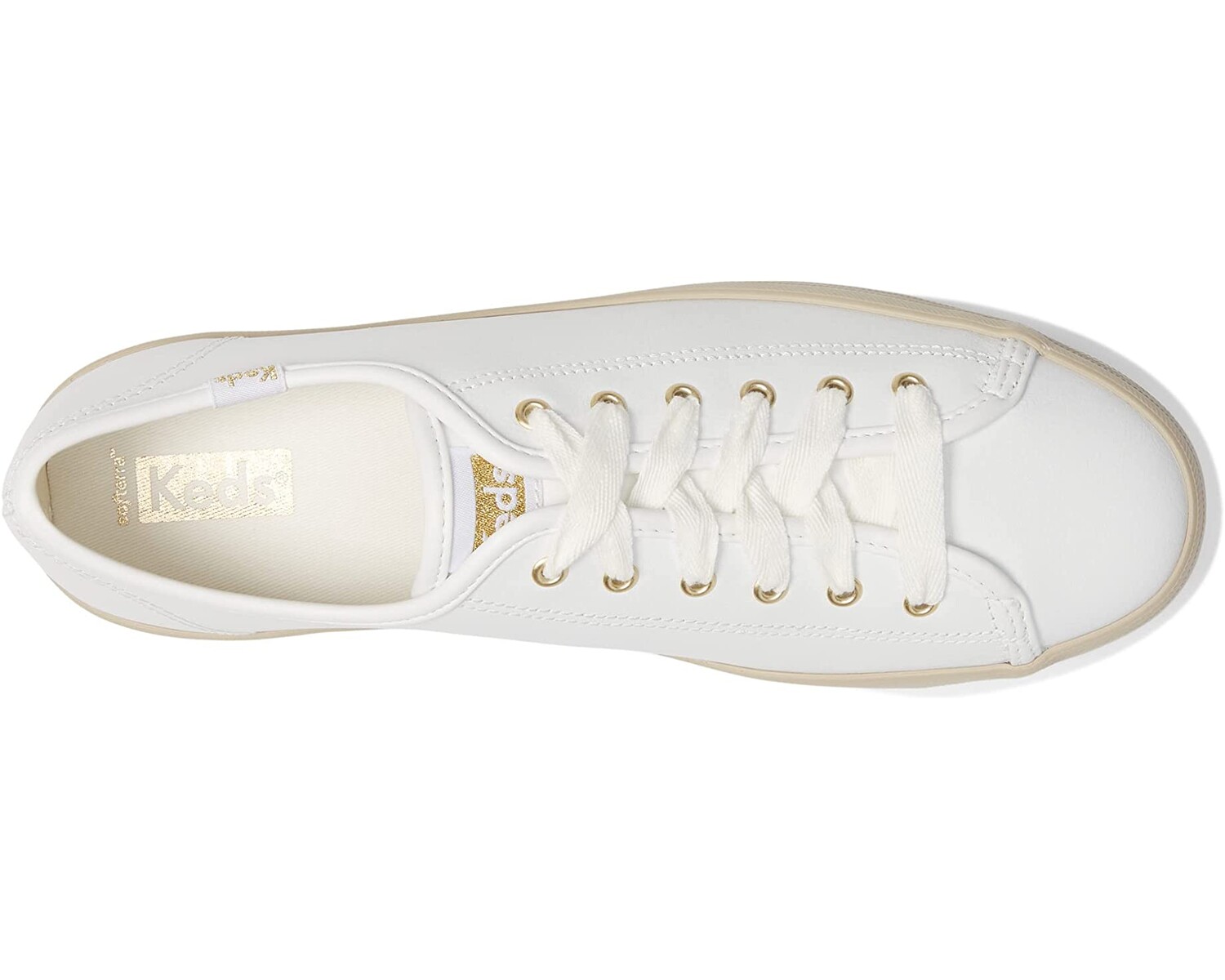

Кроссовки Triple Up Leather Beaded Keds, белый