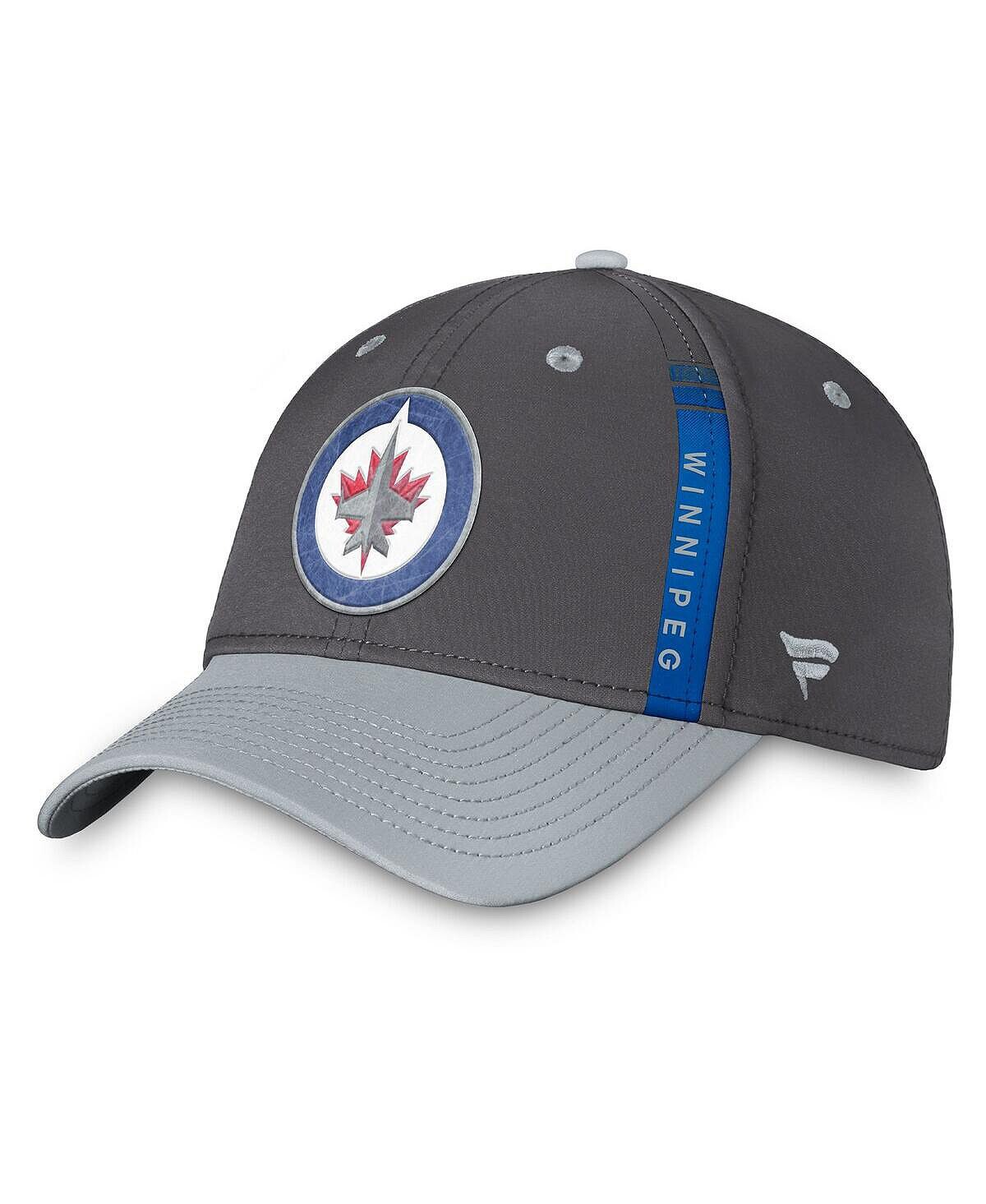 

Мужская фирменная угольно-серая кепка Winnipeg Jets Authentic Pro Home Ice Flex Fanatics