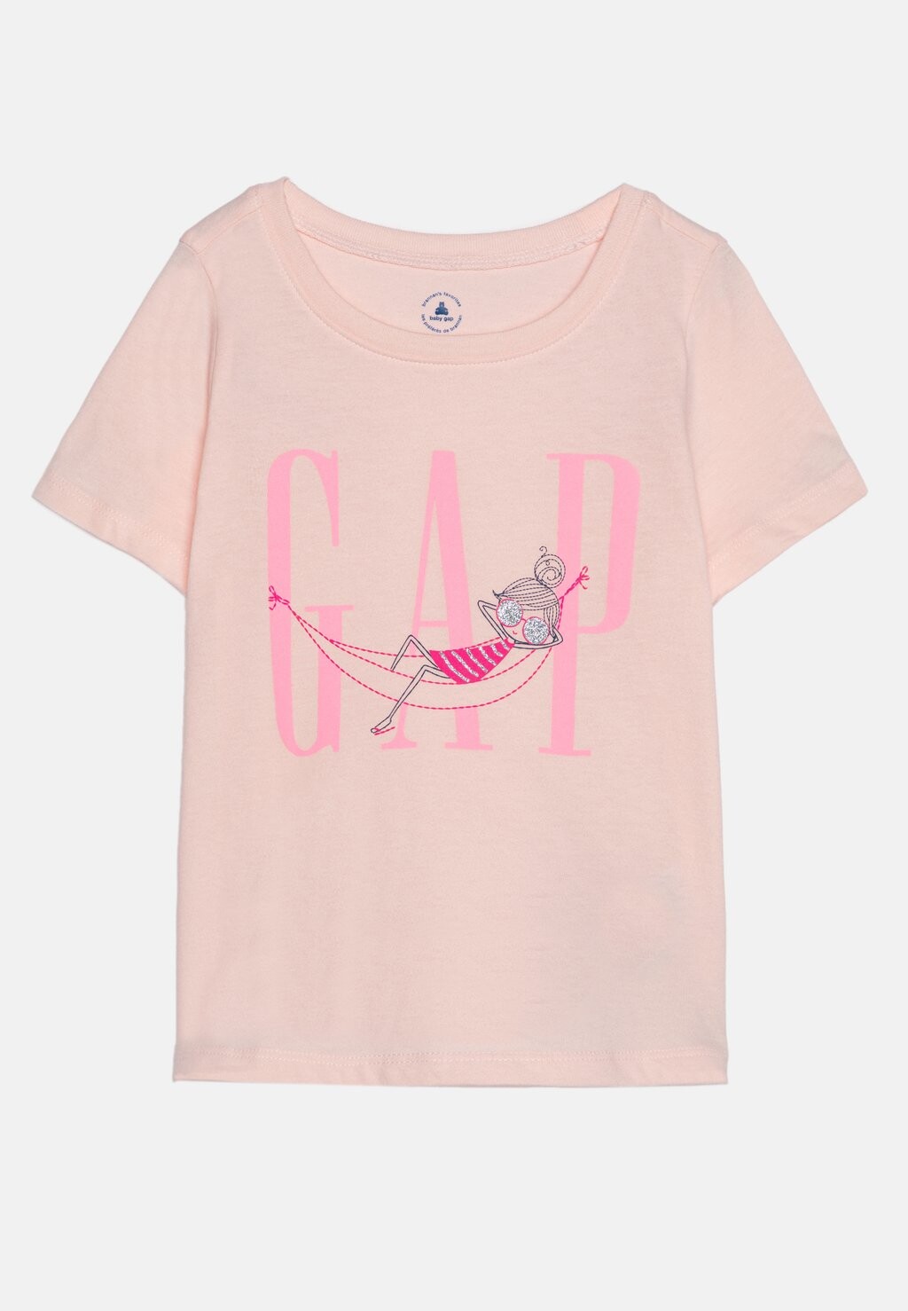 

футболка с принтом Toddler Girl Logo GAP, цвет pink cameo
