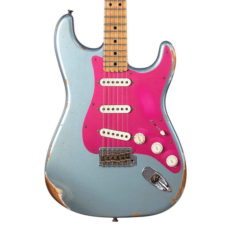 Электрогитара Fender Custom Shop MVP 1969 Stratocaster Relic - Blue Ice Metallic with Matching Headstock / Maple Cap - Dealer Select Master Vintage Player Series electric guitar - NEW!