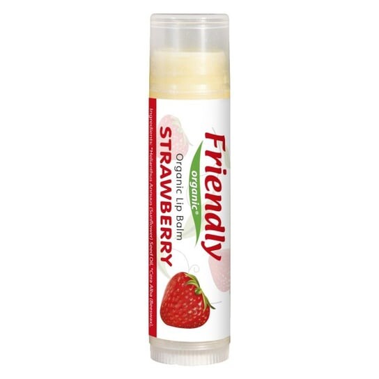 

Органический бальзам для губ с клубникой, 4,25 г Friendly Organic
