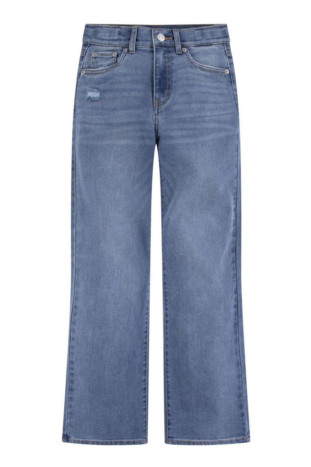 

Джинсы средней стирки с широкими штанинами и потертостями Levi's, синий