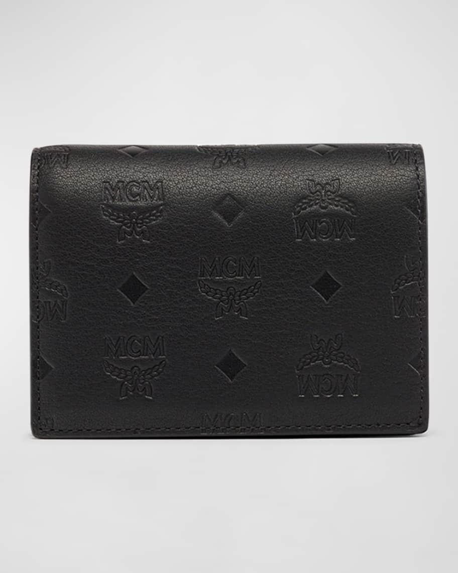 

Кожаный кошелек Bifold с тиснением монограммы MCM