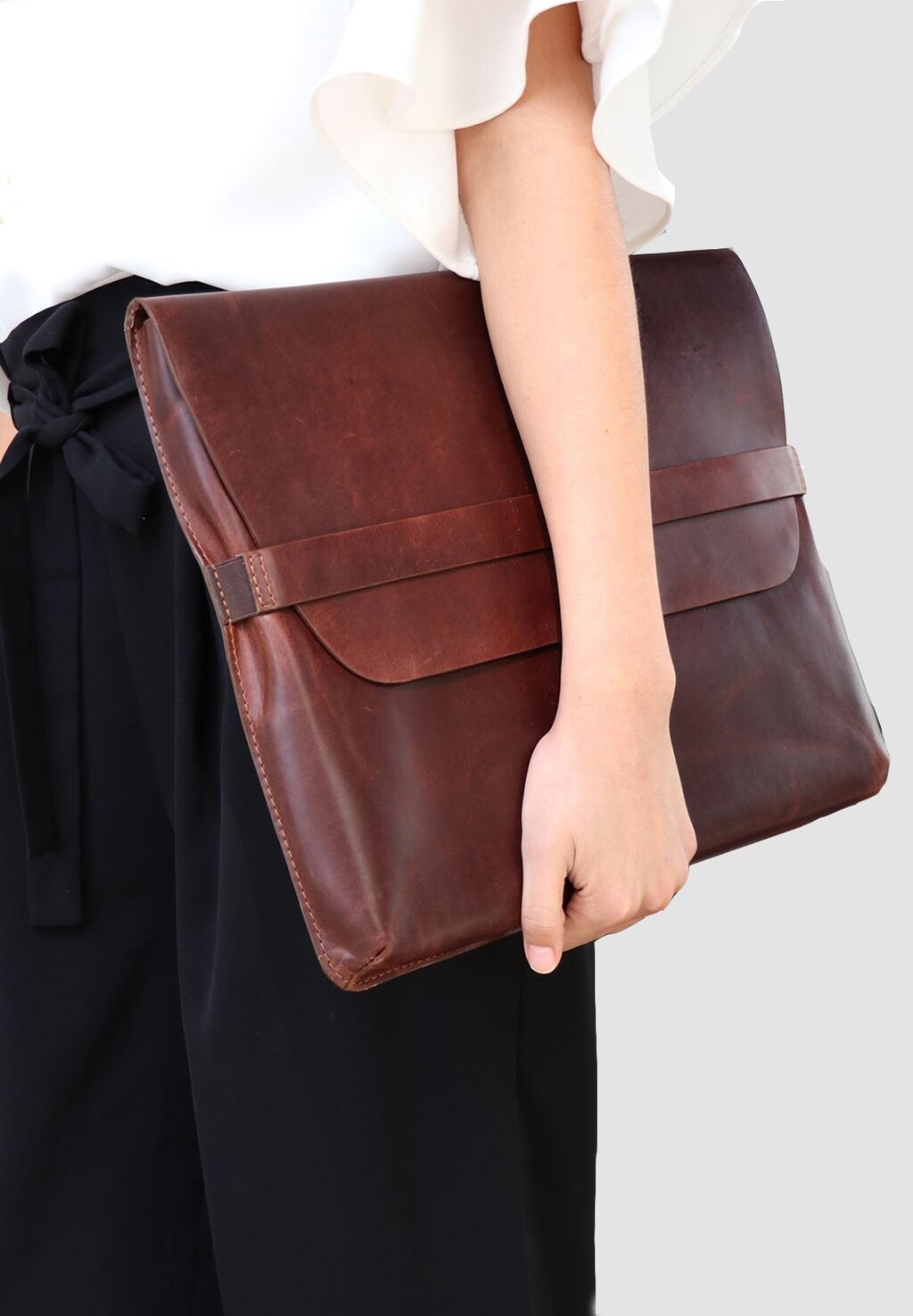 

сумка для ПК Leather Computer Sleeve 13" SID & VAIN, цвет braun