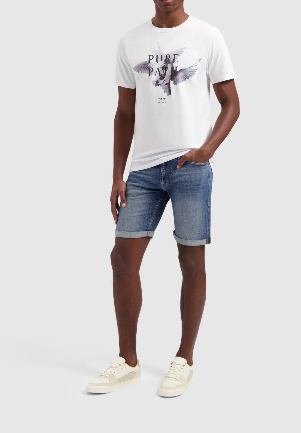 

Футболка с принтом REGULAR FIT CREWNECK SS Pure Path, белый